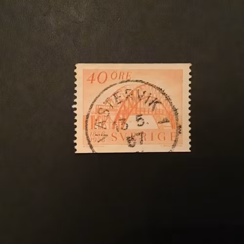 SVERIGES JÄRNVÄGAR facit nr 485 praktstämplat VÄSTERVIK 1