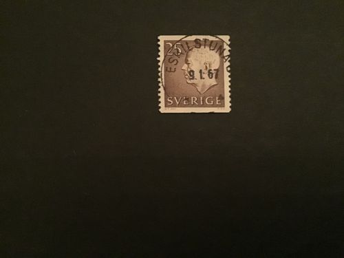 GUSTAF VI ADOLF TYP III facit nr 420 A LYXSTÄMPLAT ESKILSTUNA