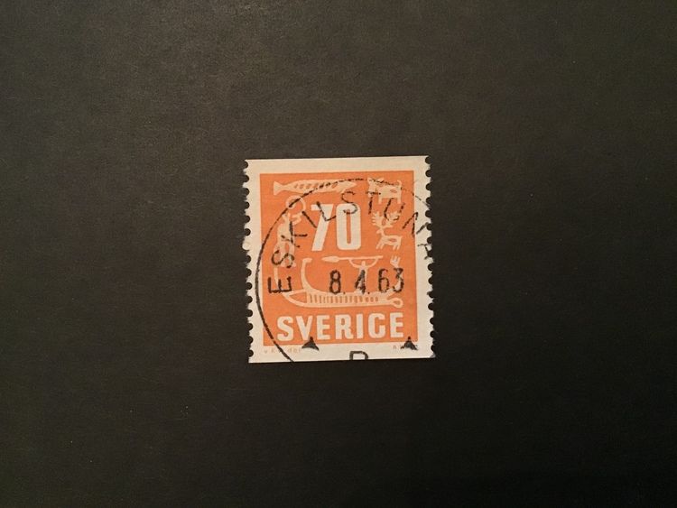HÄLLRISTNINGAR facit nr 462 praktstämplat ESKILSTUNA