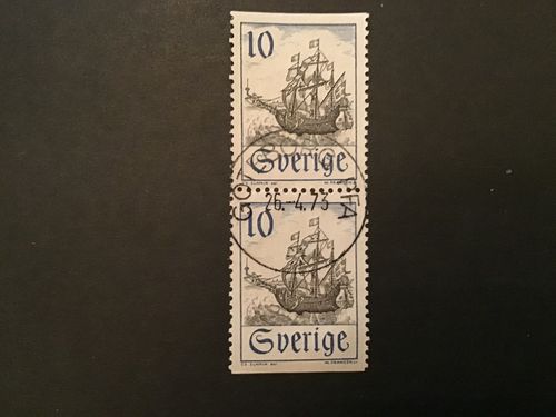 BRUKSFRIMÄRKEN facit nr 613 BB lyxstämplat par GÖTEBORG