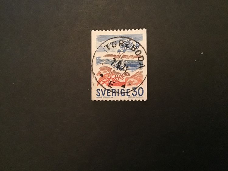 BRUKSFRIMÄRKEN facit nr 614 A praktstämplat TÖREBODA