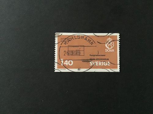 POSTGIROT 50 ÅR facit nr 908 lyxstämplat KARLSHAMN