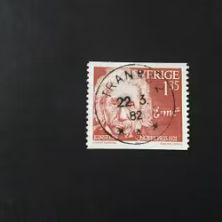 NOBELPRISTAGARE 1921 facit nr 1192 lyxstämplat TRANÅS 2