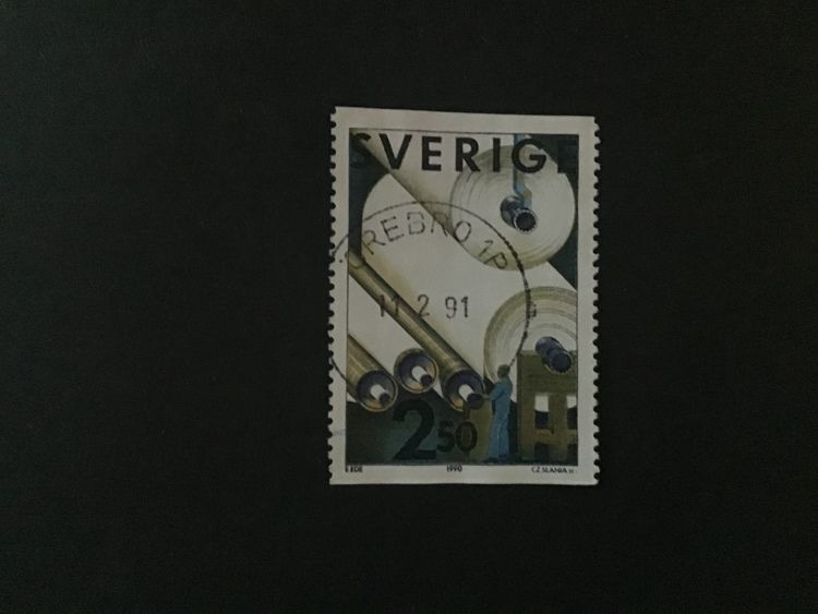 MASSA OCH PAPPER 1990 facit nr 1639 lyxstämplat ÖREBRO 1 P