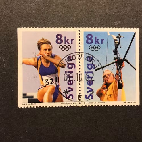 OS I SYDNEY 2000 facit nr 2206 SX lyxstämplat par ÅMOTFORS