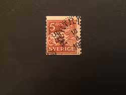 Stående lejon , facit nr 142 A cxz, stämplat märke