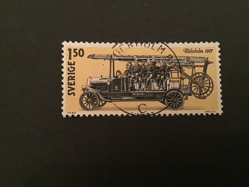 SVENSK BILHISTORIA 1980 facit nr 1139 lyxstämplat STOCKHOLM 80