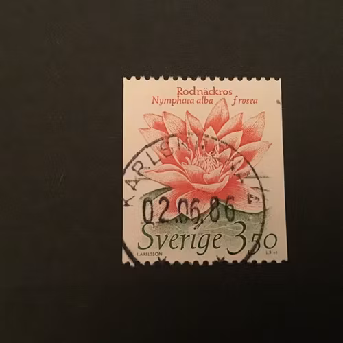 LEVANDE NATUR 1985 facit nr 1342  lyxstämplat KARLSKRONA 4