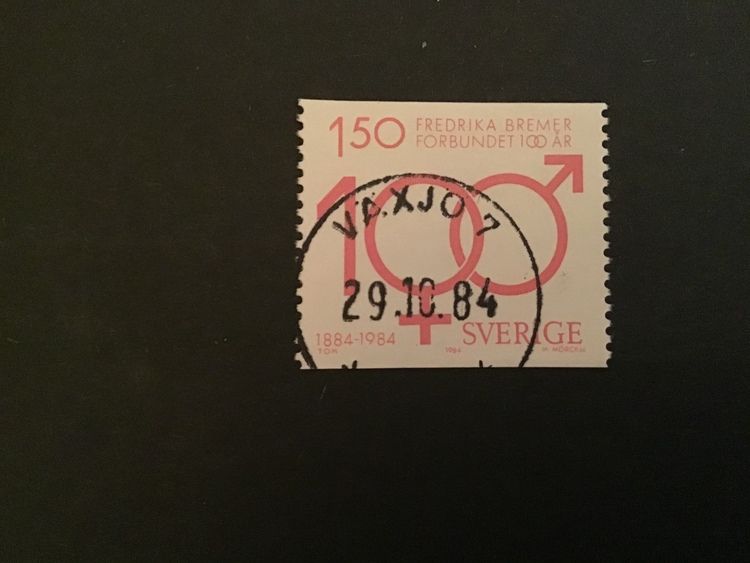 FREDRIKA BREMERFÖRBUNDET facit nr 1309 praktstämplat VÄXJÖ 7