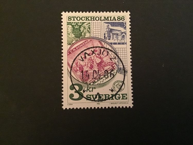 STOCKHOLMIA IV 1986 facit nr 1391 lyxstämplat VÄXJÖ 2