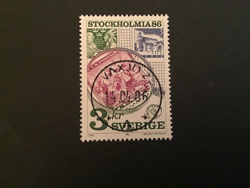 STOCKHOLMIA IV 1986 facit nr 1391 lyxstämplat VÄXJÖ 2