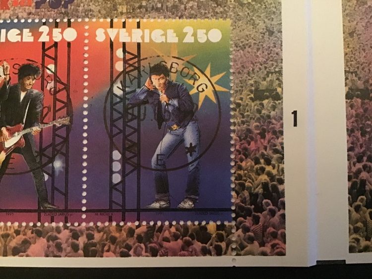 ROCK OCH POP 1981 facit nr 1702-1704 lyxstämplat häfte KARLSBORG