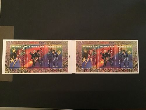 ROCK OCH POP 1981 facit nr 1702-1704 lyxstämplat häfte KARLSBORG
