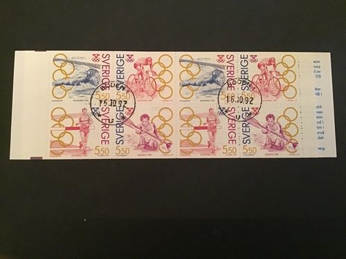 OLYMPISKT GULD facit nr 1738-1741 Lyxstämplat Häfte BODEN 1