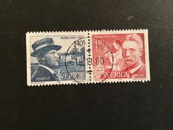 Nobel pristagare 1920 facit nr 1147 SX lyxstämplat par LILLA EDET