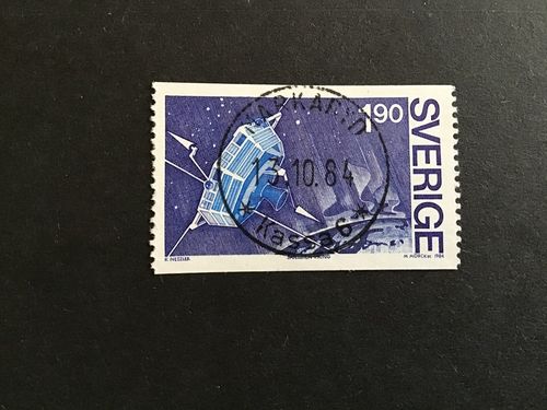 Satelitprojektet Viking 1984 facit nr 1322 lyxstämplat MARKARYD