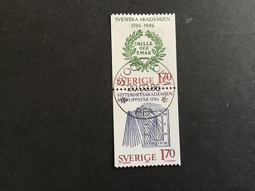 Akademijubileer facit nr 1400 SX1 lyxstämplat par STOCKHOLM