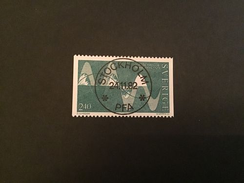 Nobelpristagare Atomfysik 1982 facit nr 1233 lyxstämplat STOCKHOLM
