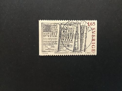 TRYCKERIKONSTEN facit nr 1239 Lyxstämplat RINGARUM
