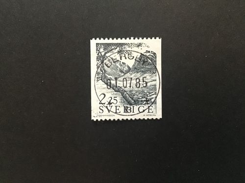 FJÄLLVÄRLD 1984 facit nr 1294 lyxstämplat BERGBY