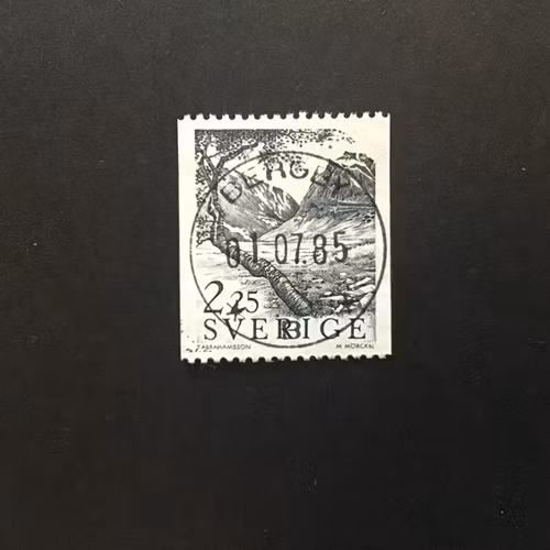 FJÄLLVÄRLD 1984 facit nr 1294 lyxstämplat BERGBY