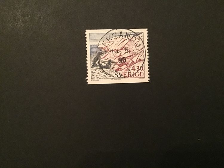 NATIONALPARKER I 1989 facit nr 1585 lyxstämplat LEKSAND 1