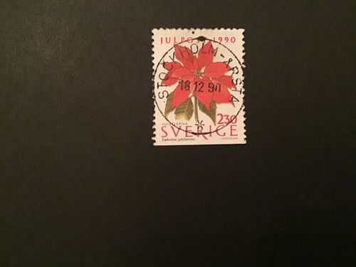 JULPOST 1990 facit nr 1665 lyxstämplat STOCKHOLM-ÅRSTA
