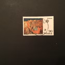 EUROPA IV MÅLARKONST facit nr 916 lyxstämplat EKSJÖ