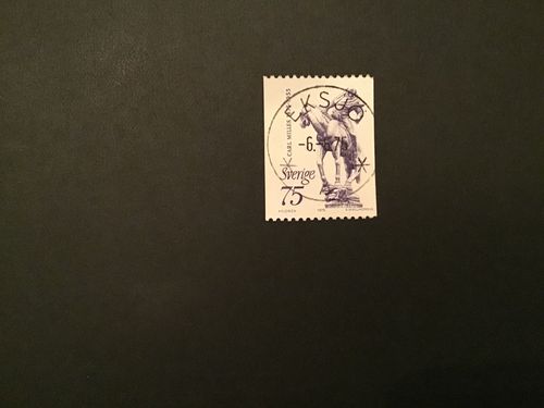 CARL MILLES 1975 facit nr 922 lyxstämplat EKSJÖ
