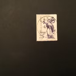 CARL MILLES 1975 facit nr 922 lyxstämplat EKSJÖ