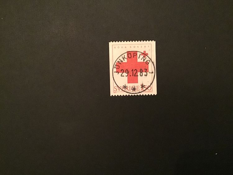 RÖDA KORSET 1983 facit nr 1268 lyxstämplat JÖNKÖPING 1