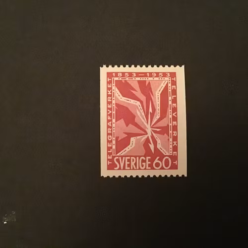 TELEGRAFVERKET 100 ÅR 1953 facit nr 453 postfriskt märke