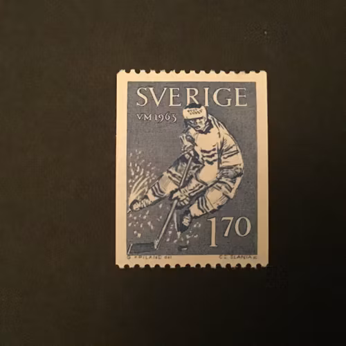 VM ISHOCKEY 1963 facit nr 543 postfriskt märke