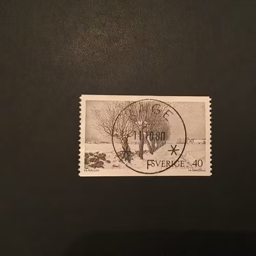 NATURMOTIV facit nr 818 LYXSTÄMPLAT KÅGE