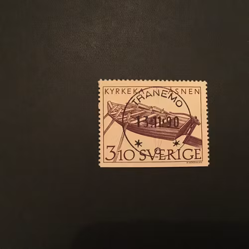 INLANDETS BÅTAR facit nr 1487 LYXSTÄMPLAT TRANEMO