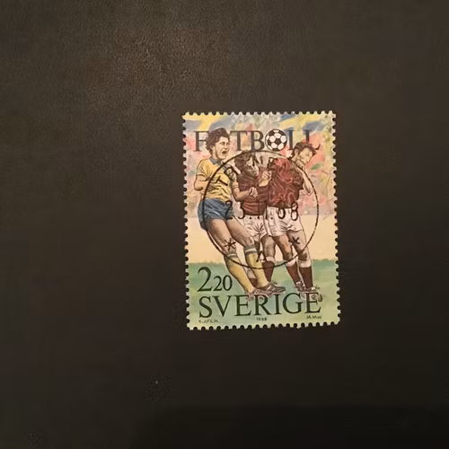 FOTBOLL 1988 facit nr 1523 LYXSTÄMPLAT TRANEMO