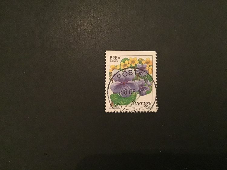 VÅTMARKSBLOMMOR PRAKTSTÄMPLAT POSTEN SVERIGE