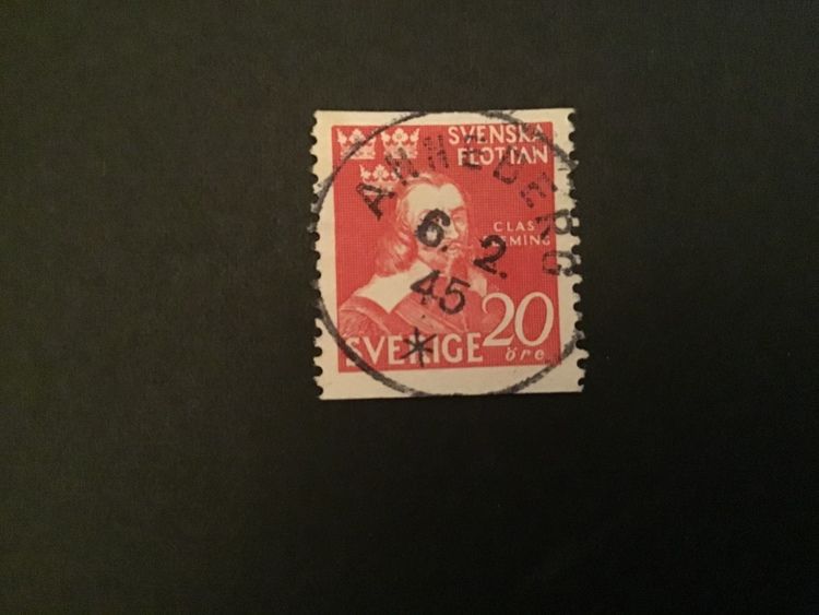 SVENSKA FLOTTAN facit nr 354 A PRAKTSTÄMPLAT ANNEBERG