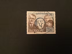 SVERIGES RADIO 50 ÅR 1974 facit nr 906 LYXSTÄMPLAT STOCKHOLM  BAN