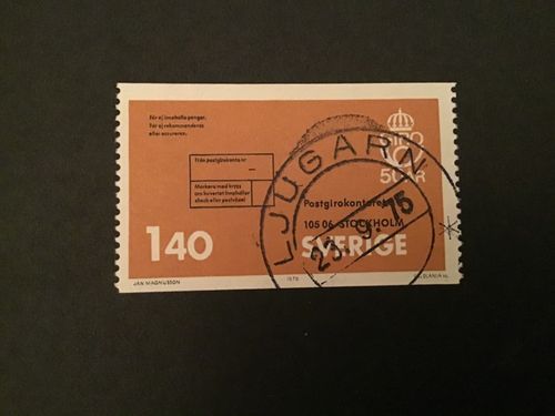 POSTGIROT 50 ÅR facit nr 908 PRAKTSTÄMPLAT LJUGARN