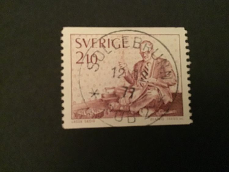 SKRÄDDARE 1977 facit nr 992 LYXSTÄMPLAT SOLLEBRUNN POB 2