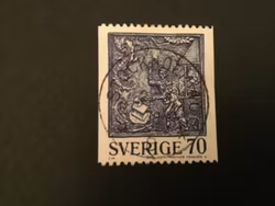 SÄTTUGNSHÄLL 1977 facit nr 1009 LYXSTÄMPLAT STOCKHOLM 40