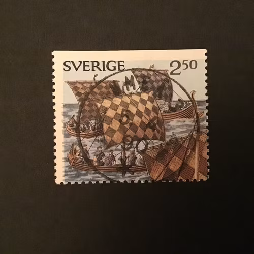 VIKINGAR 1990 facit nr 1610 LYXSTÄMPLAT UMEÅ 3