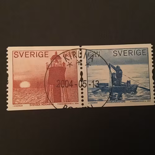 NORDISKT LJUS facit nr 2424 SX2 lyxstämplat par KIRUNA