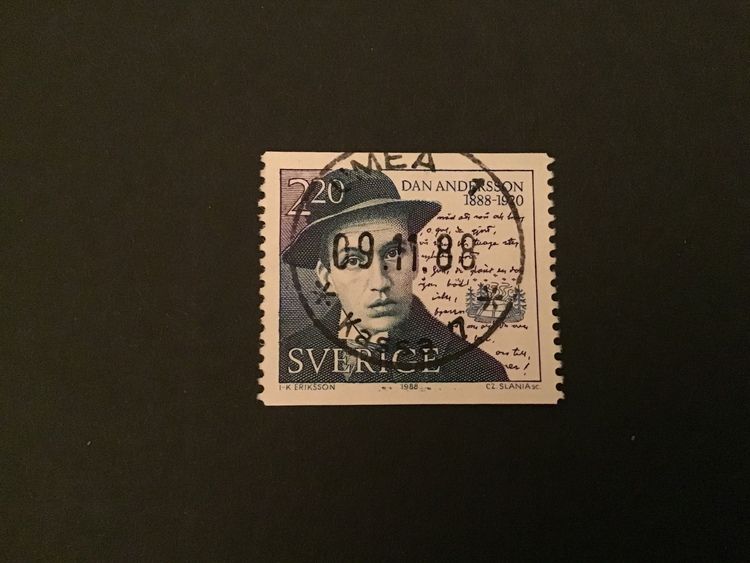 DAN ANDERSSON facit nr 1525 LYXSTÄMPLAT UMEÅ1