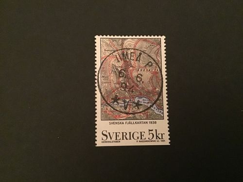 SVENSKA KARTOR 1991 facit nr 1675 LYXSTÄMPLAT UMEÅ P