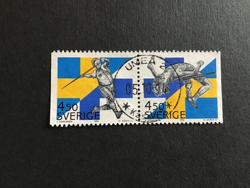 SVERIGE-FINLAND 1994 facit nr 1860 SX LYXSTÄMPLAT UMEÅ 2