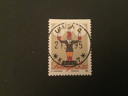 JULPOST 1995 facit nr 1930 LYXSTÄMPLAT UMEÅ 2