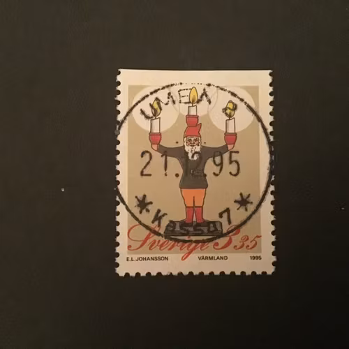 JULPOST 1995 facit nr 1930 LYXSTÄMPLAT UMEÅ 2