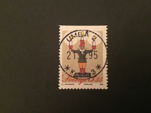 JULPOST 1995 facit nr 1930 LYXSTÄMPLAT UMEÅ 2